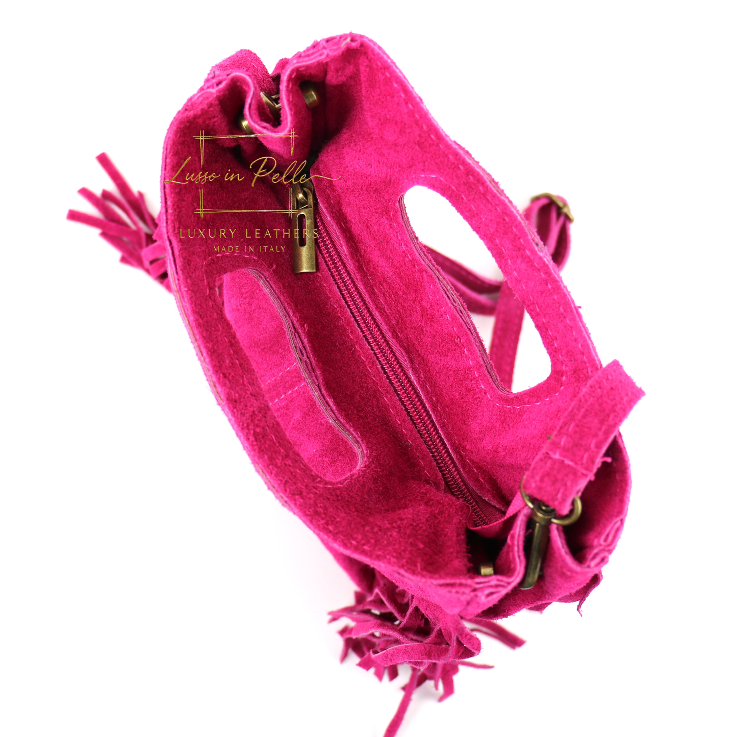 Suede Boho Tassel Crossbody Bag with Adjustable Detachable Straps