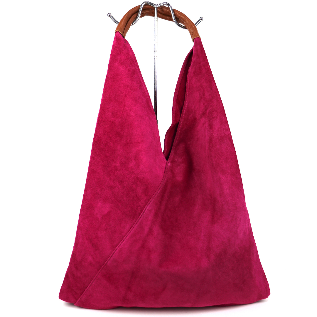 Large Genuine Italian Suede Tote Bag