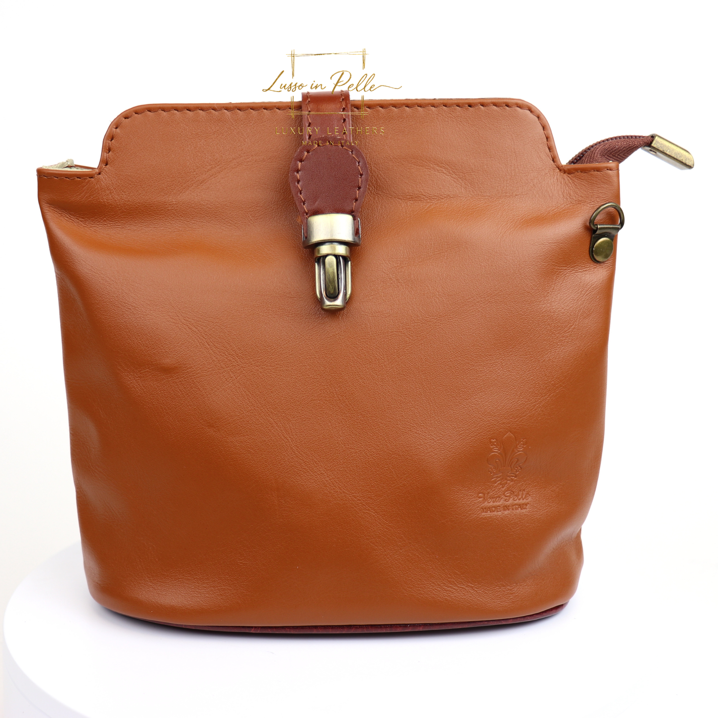 Vera Pelle Leather Crossbody Bag