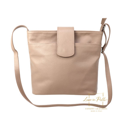 Italian Leather Shoulder/Crossbody Bag with Adjustable Straps