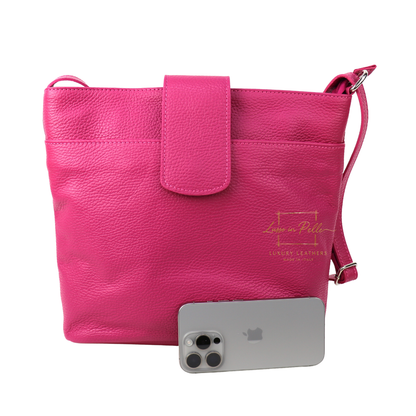 Italian Leather Shoulder/Crossbody Bag with Adjustable Straps