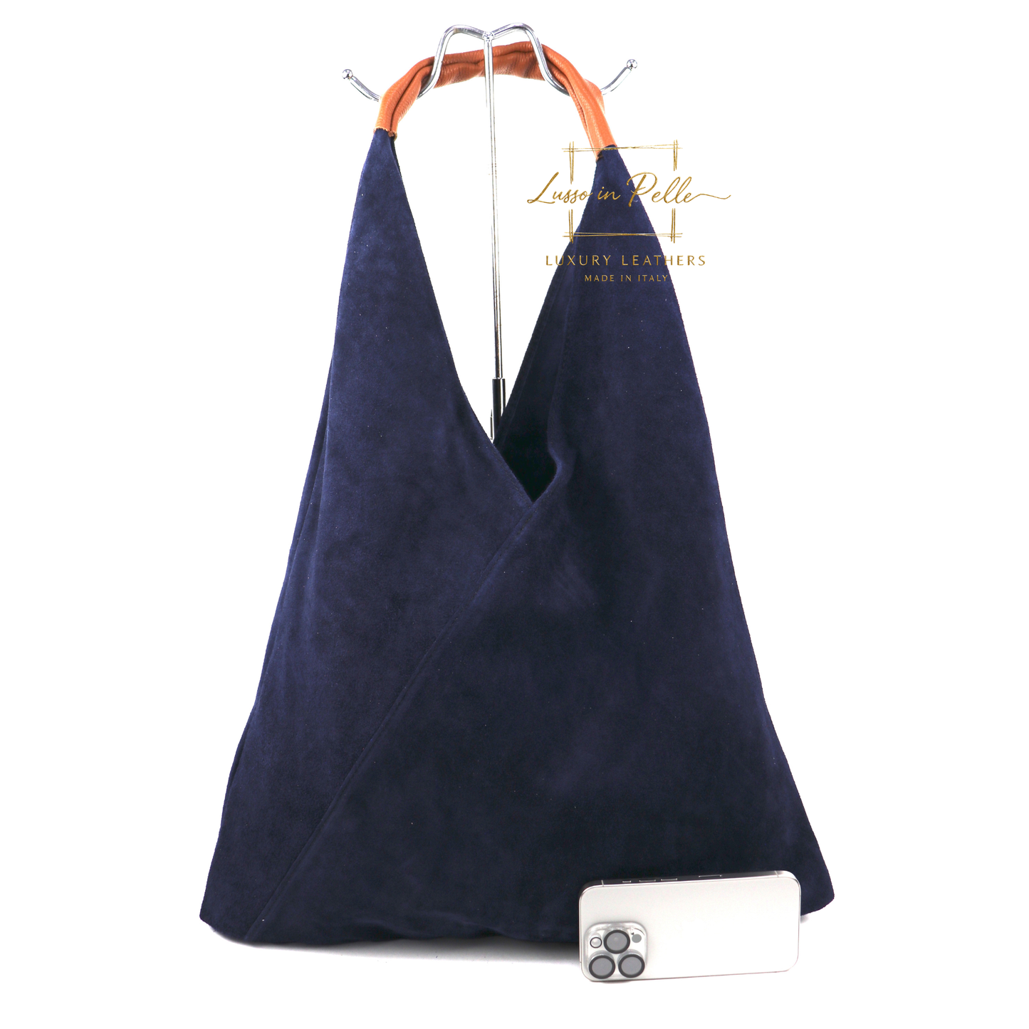 Large Genuine Italian Suede Tote Bag