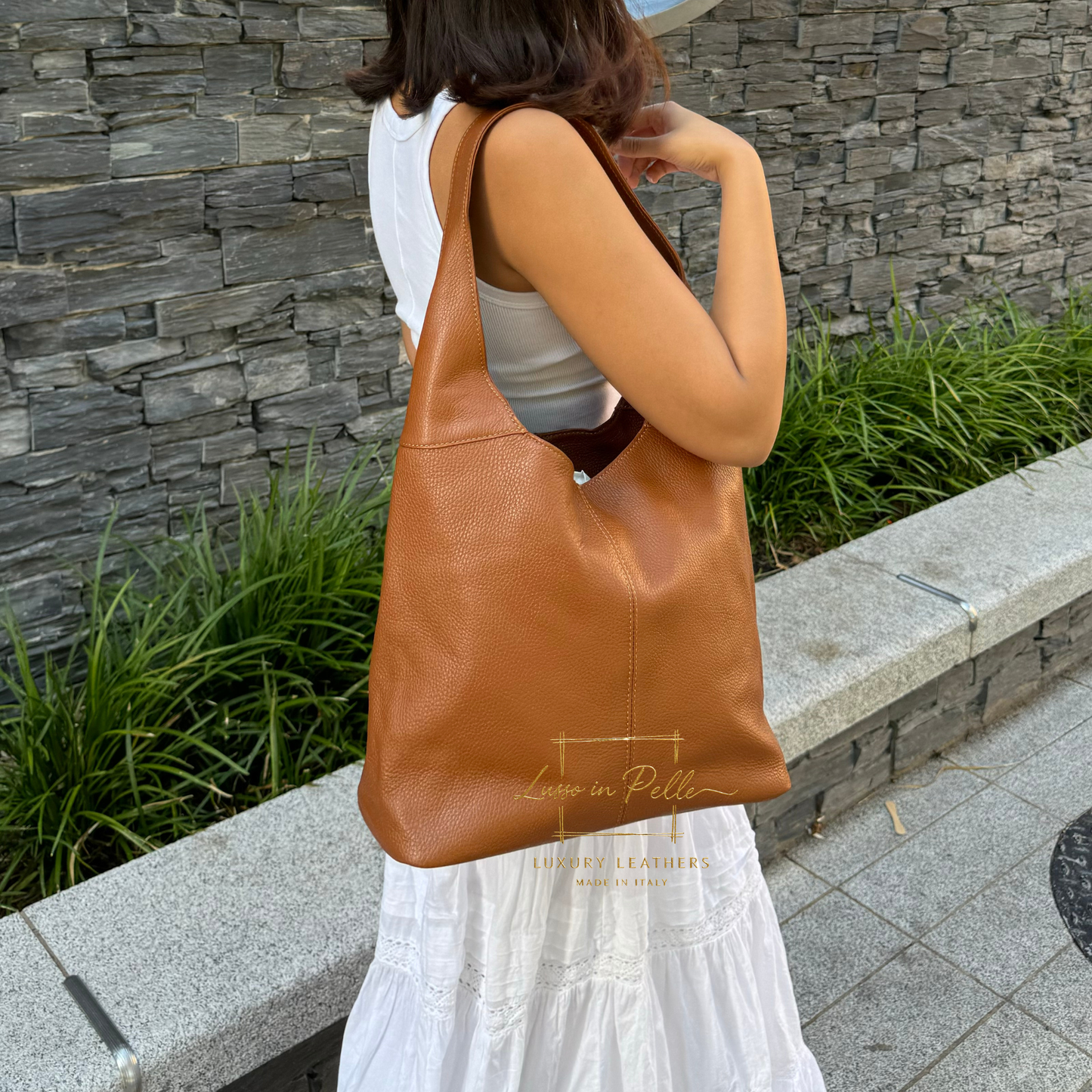 Cali Genuine Leather Hobo Bag Everyday Practical Leather Tote Bag