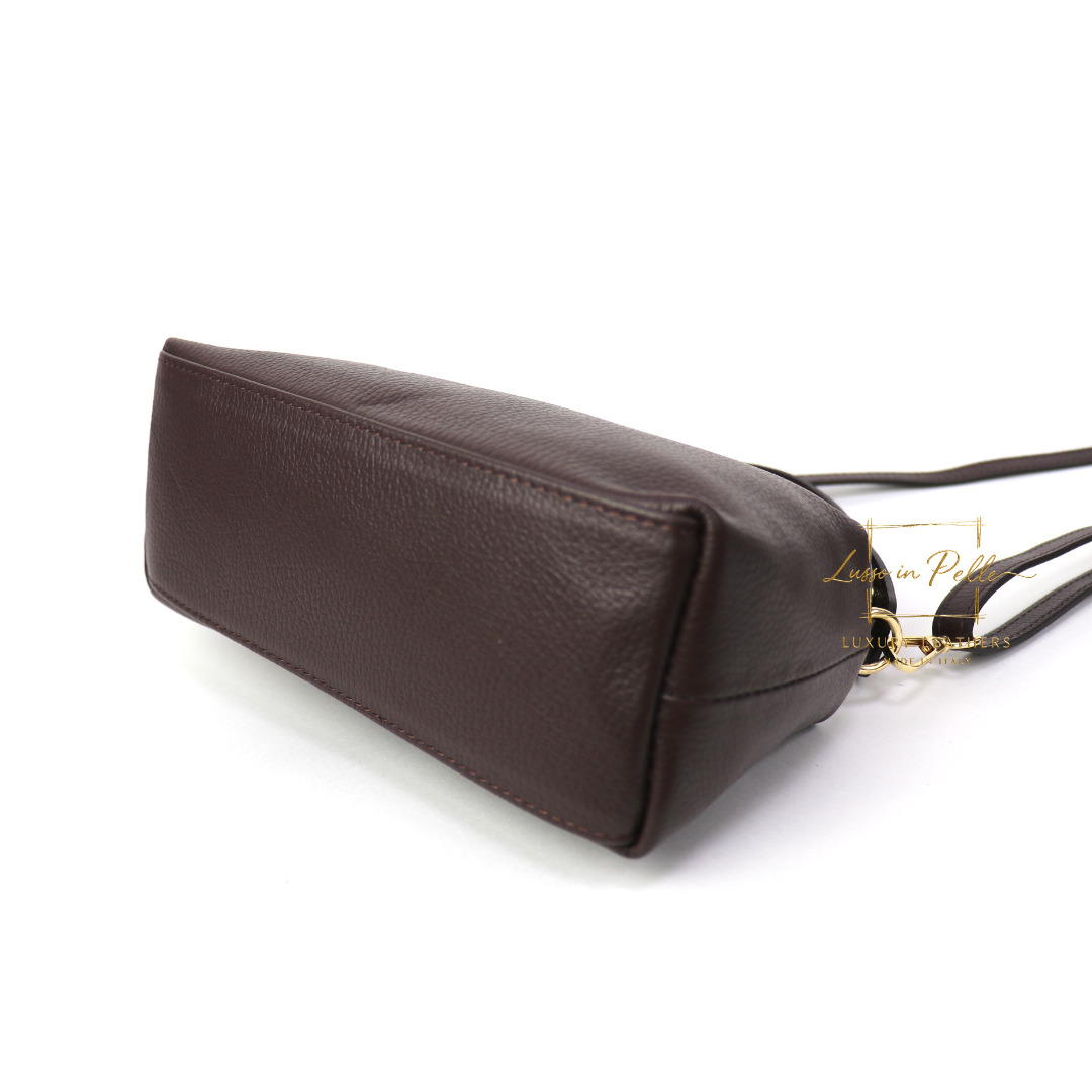 Top Handle Crossbody Leather Bad with Adjustable Detachable Straps