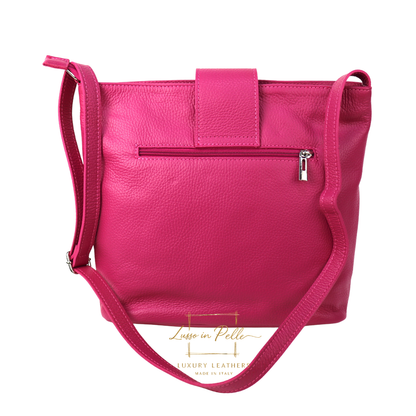Italian Leather Shoulder/Crossbody Bag with Adjustable Straps