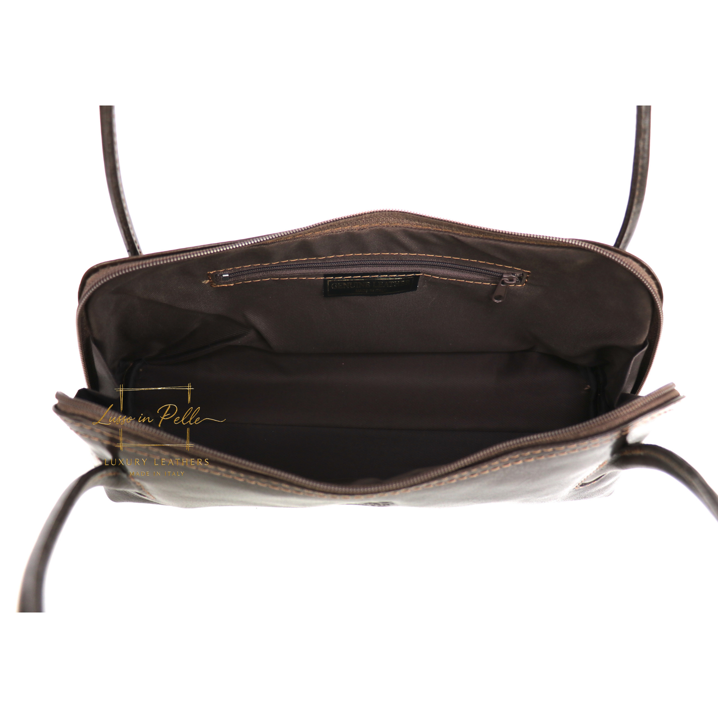 Buffered Leather Elongated Structured Florence Shoulder Bag