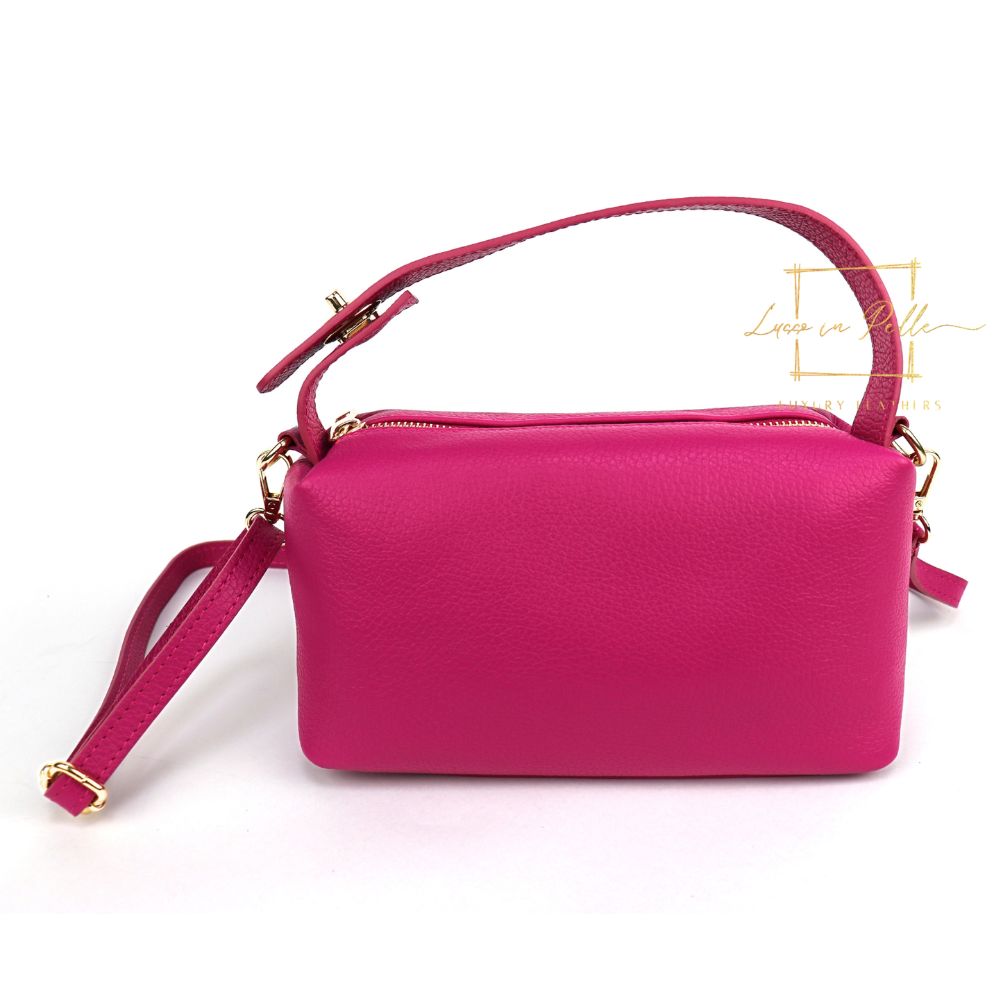 Top Handle Crossbody Leather Bad with Adjustable Detachable Straps