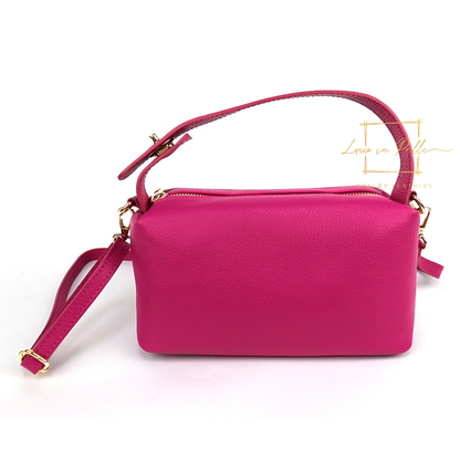 Top Handle Crossbody Leather Bad with Adjustable Detachable Straps