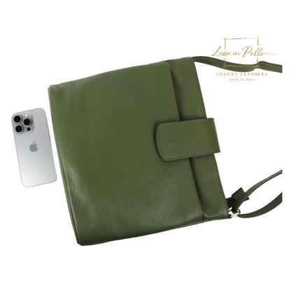 Italian Leather Shoulder/Crossbody Bag with Adjustable Straps