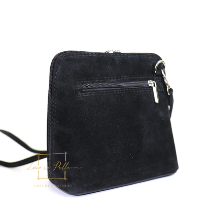 Ella Small Square Suede Crossbody Bag with Detachable Straps