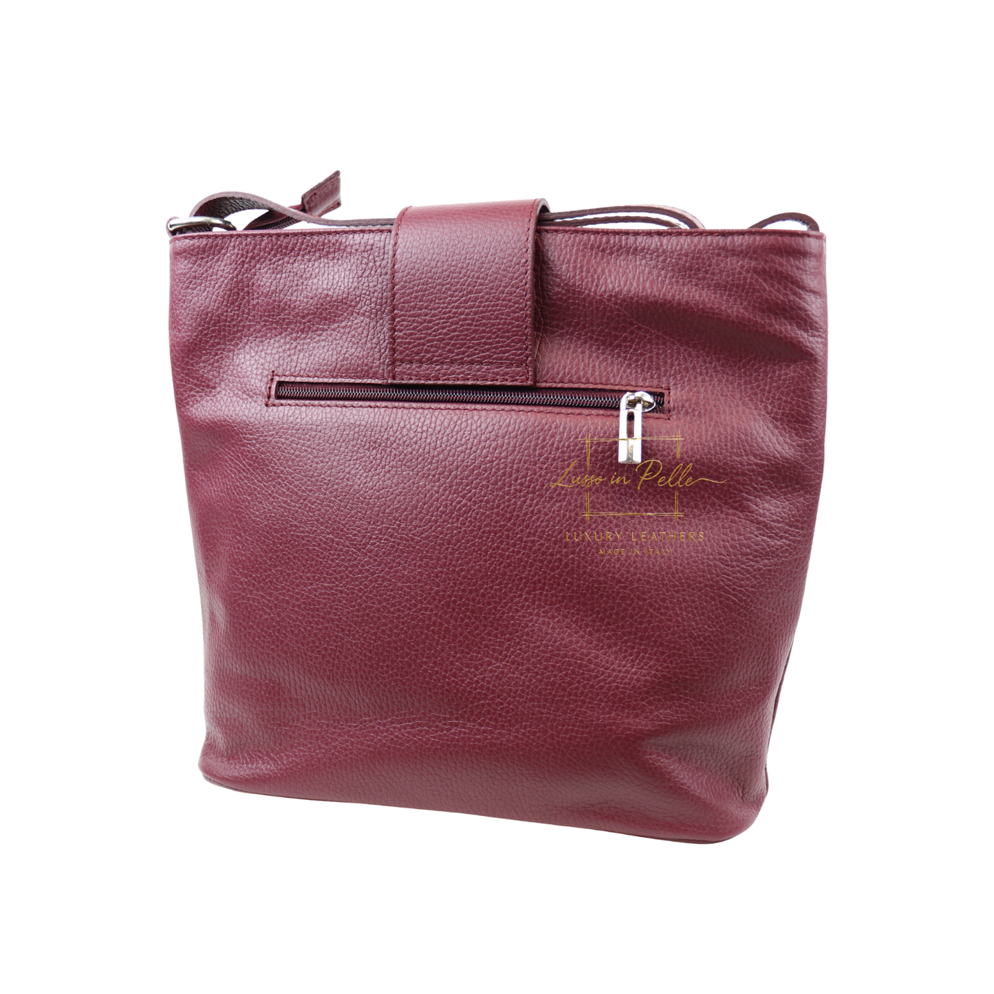 Italian Leather Shoulder/Crossbody Bag with Adjustable Straps