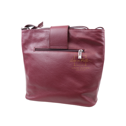 Italian Leather Shoulder/Crossbody Bag with Adjustable Straps