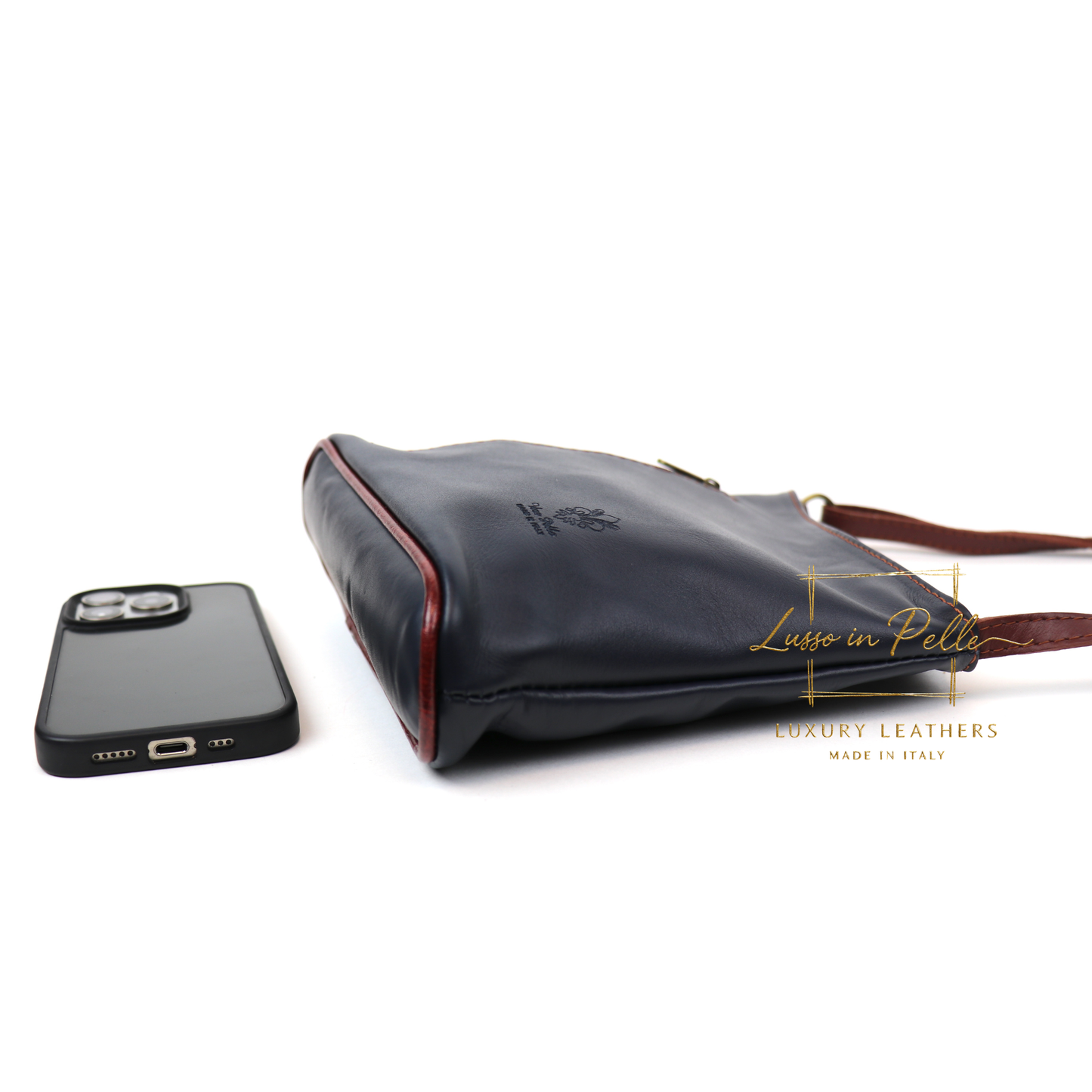 Genuine Soft Italian Leather Crossbody Messenger Handbag