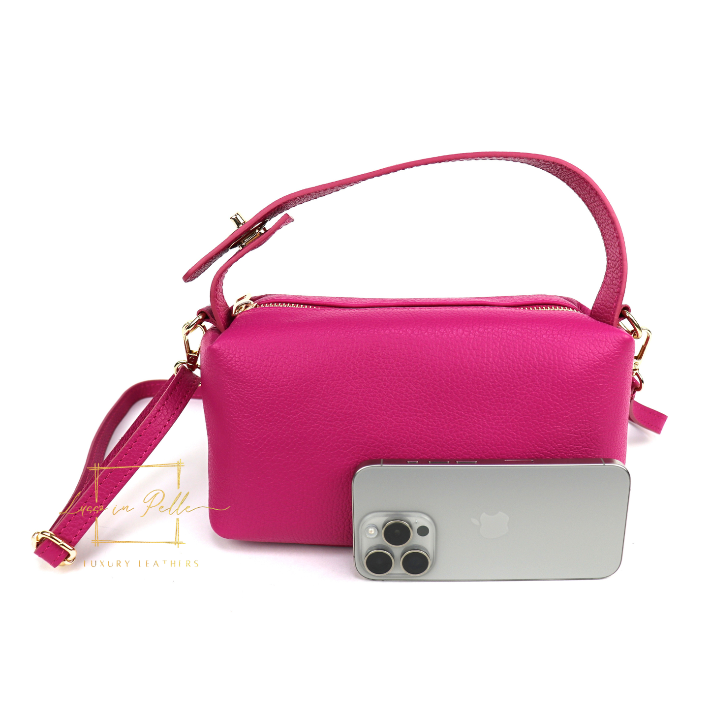 Top Handle Crossbody Leather Bad with Adjustable Detachable Straps