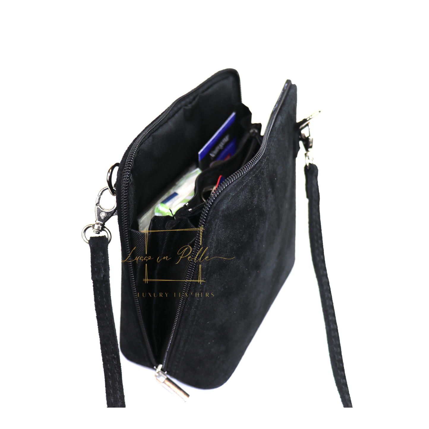 Ella Small Square Suede Crossbody Bag with Detachable Straps