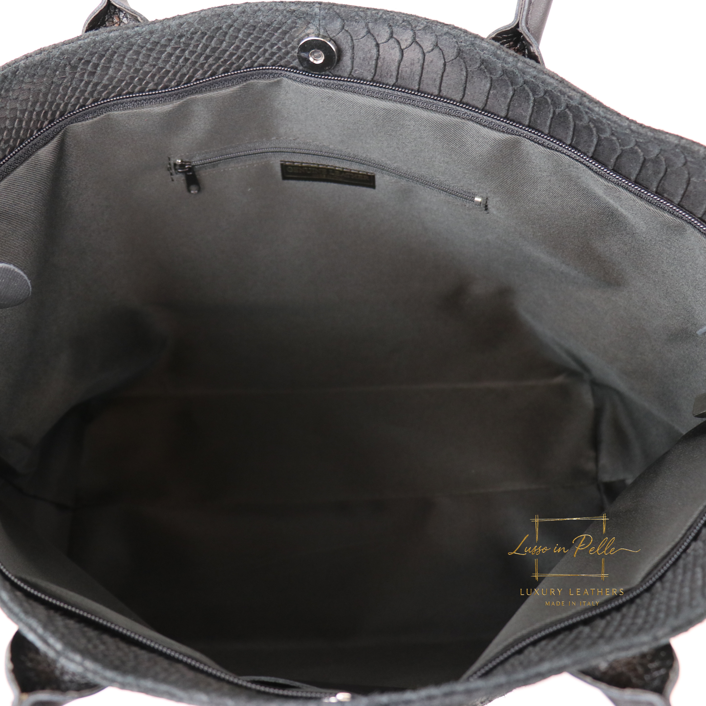 Suede Snake Print Two Style Large Shopper Bag