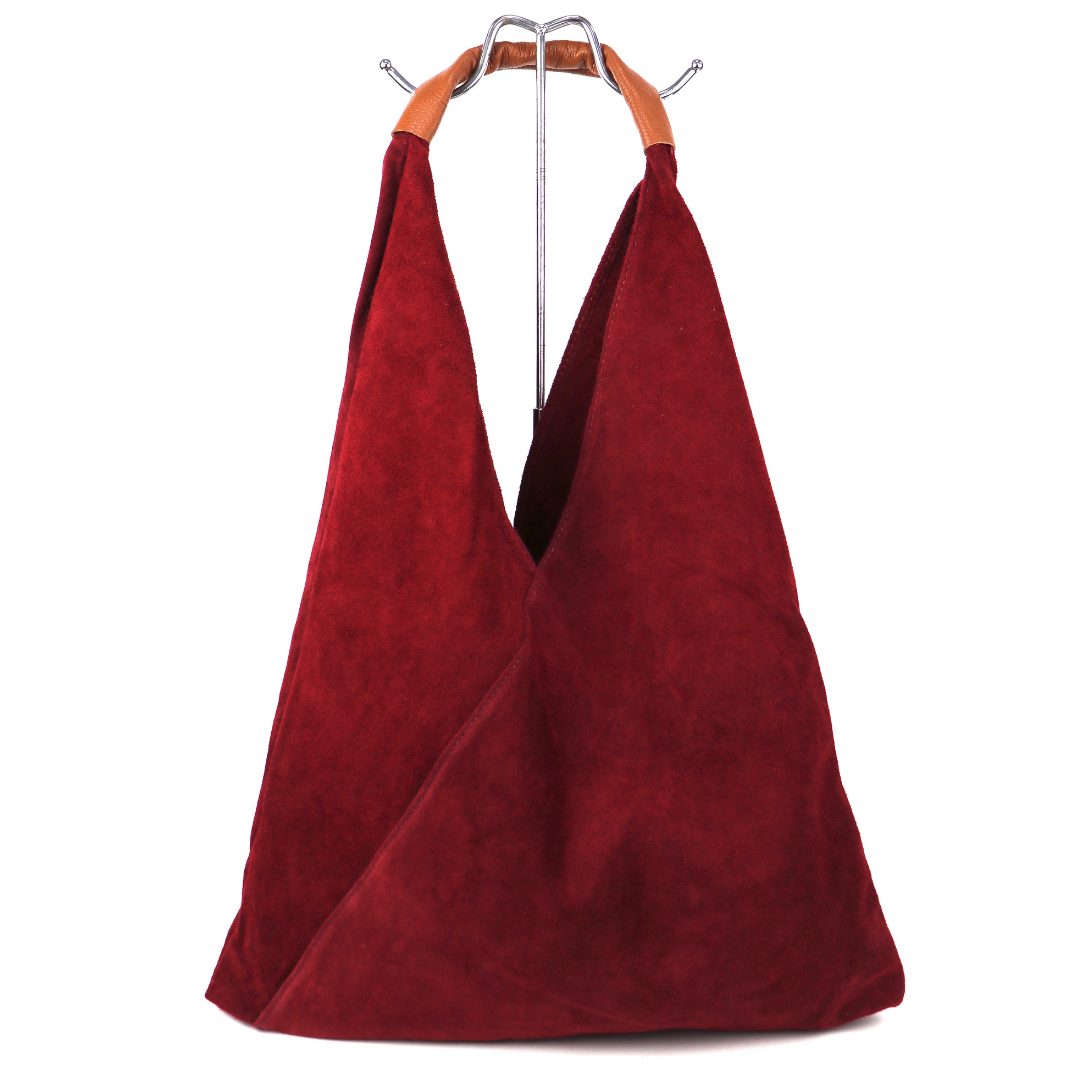 Large Genuine Italian Suede Tote Bag