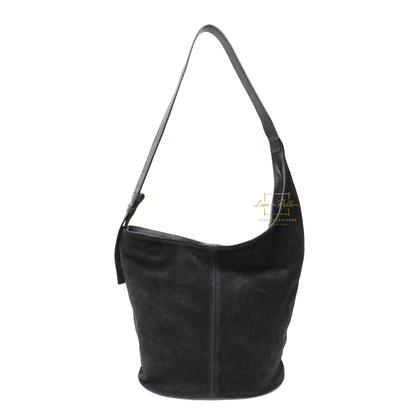 Capri Dual-Texture Bag with Adjustable Straps – Handmade Suede & Leather Purse