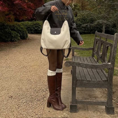 Grain Leather Two-Way Backpack & Crossbody