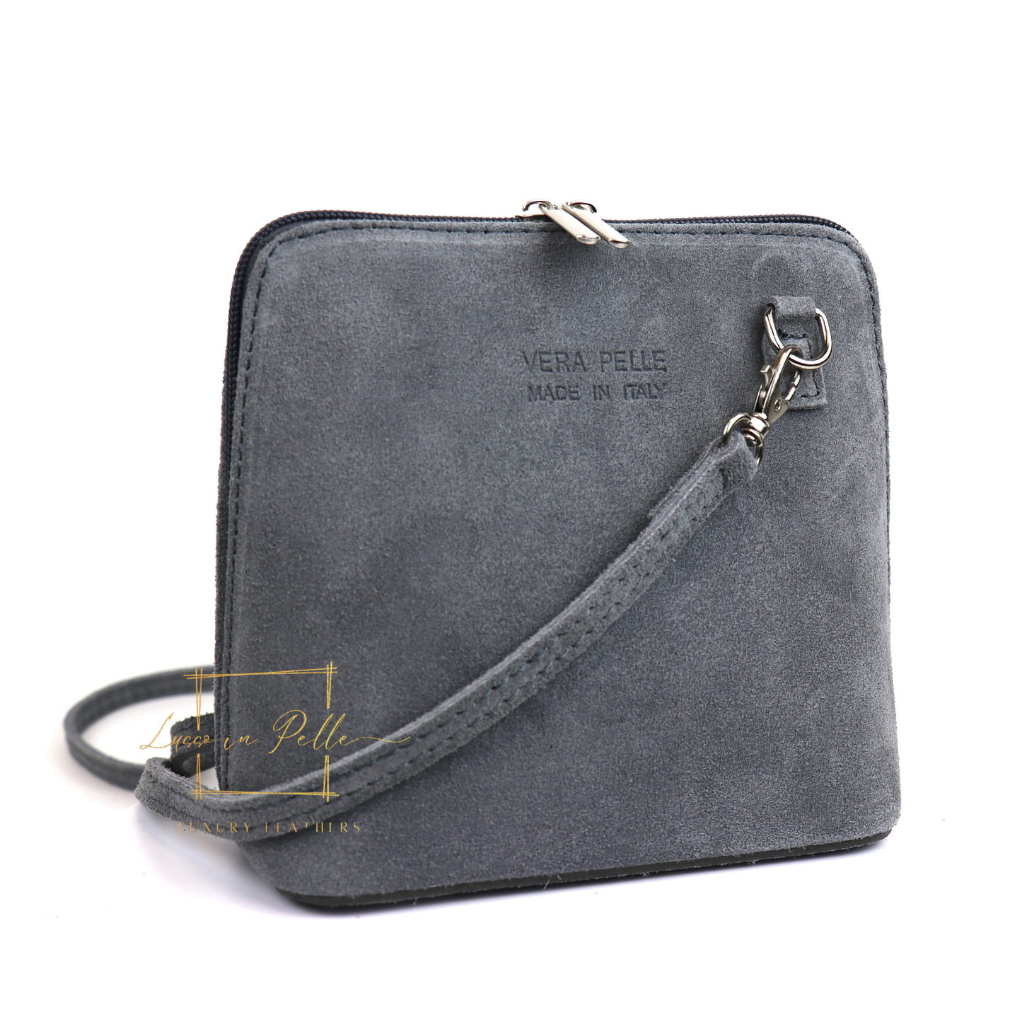 Ella Small Square Suede Crossbody Bag with Detachable Straps