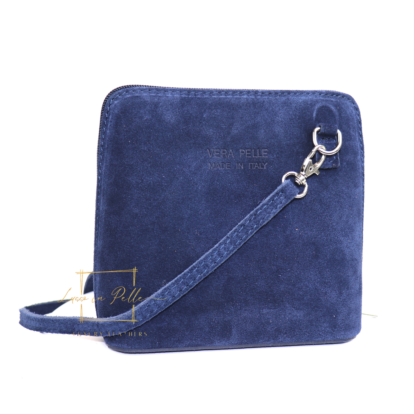 Ella Small Square Suede Crossbody Bag with Detachable Straps