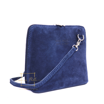 Ella Small Square Suede Crossbody Bag with Detachable Straps