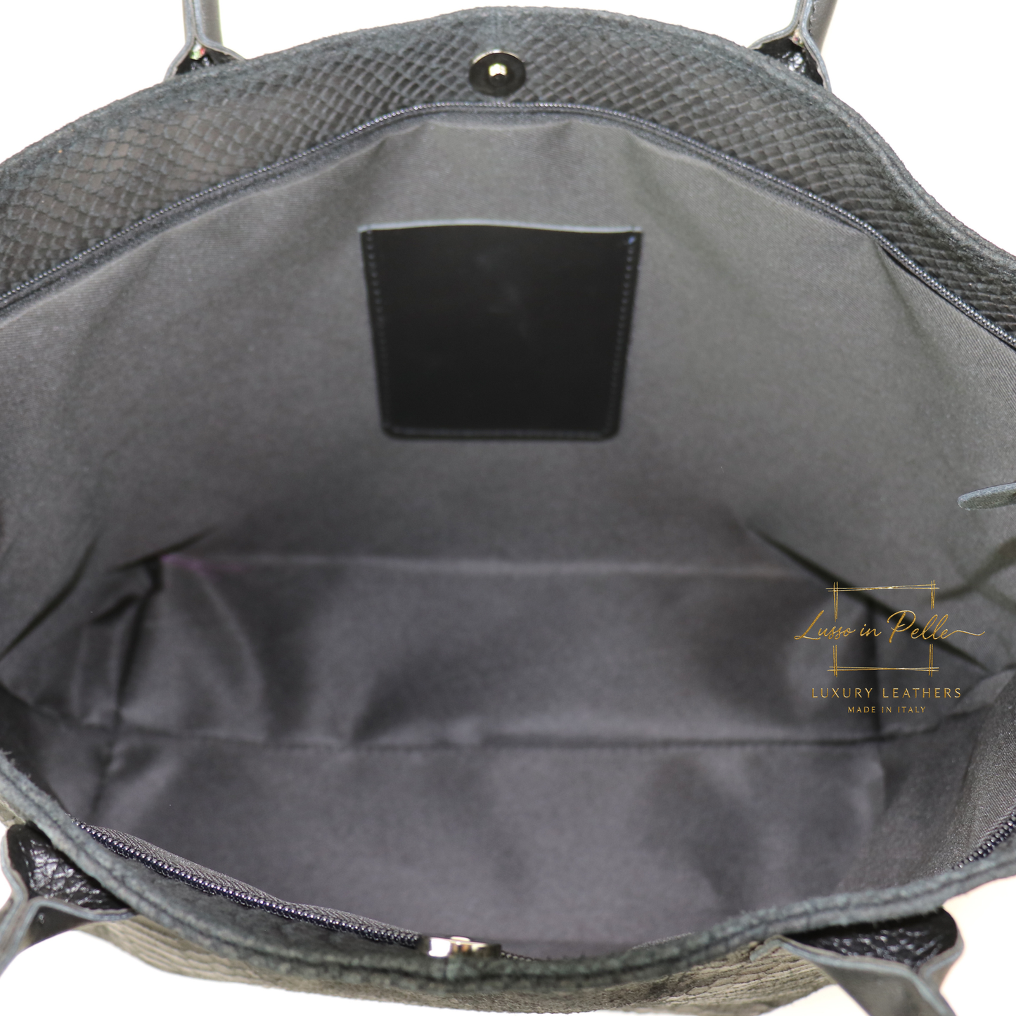 Suede Snake Print Two Style Large Shopper Bag