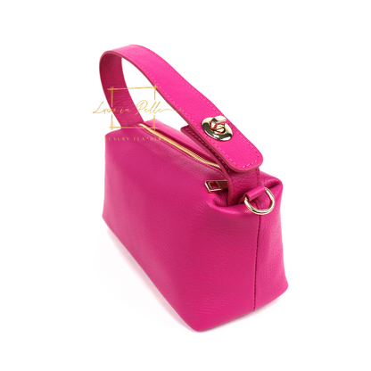 Top Handle Crossbody Leather Bad with Adjustable Detachable Straps