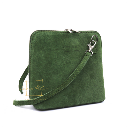 Ella Small Square Suede Crossbody Bag with Detachable Straps