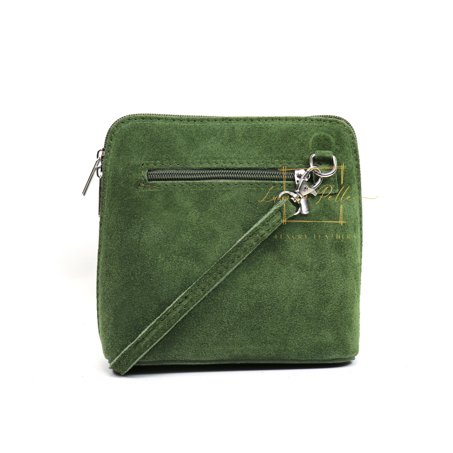 Ella Small Square Suede Crossbody Bag with Detachable Straps