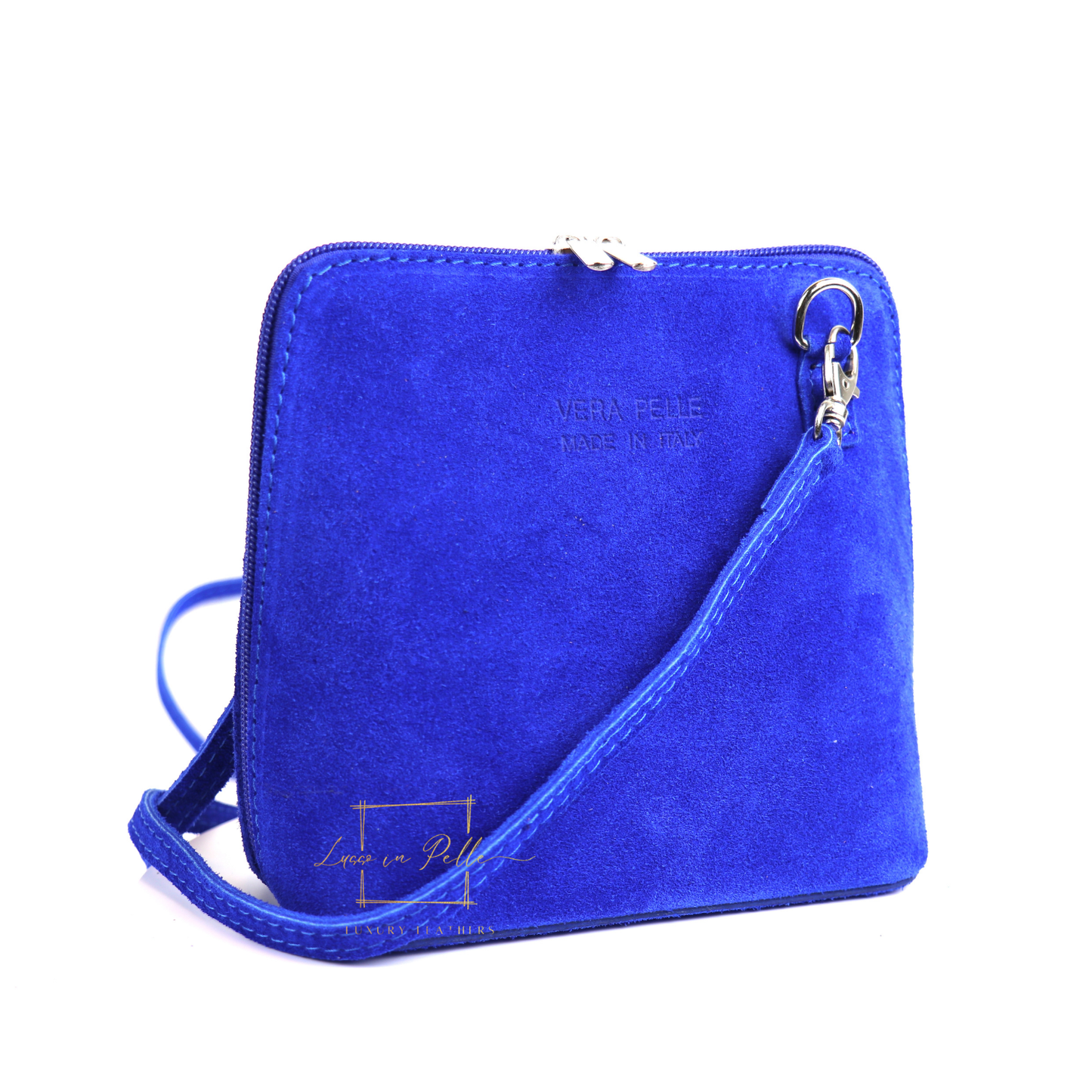 Ella Small Square Suede Crossbody Bag with Detachable Straps