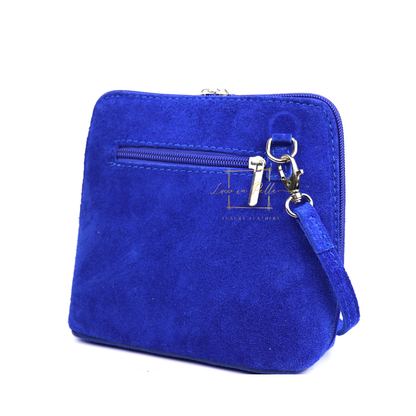 Ella Small Square Suede Crossbody Bag with Detachable Straps