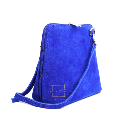 Ella Small Square Suede Crossbody Bag with Detachable Straps