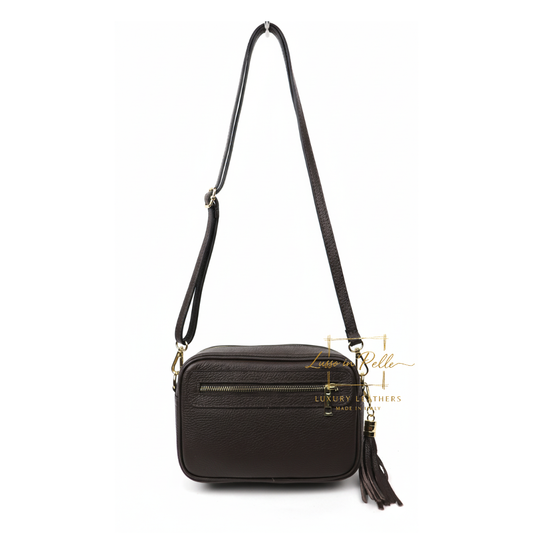 Bella Genuine Italian Pebbled Leather Box Bag