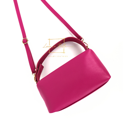 Top Handle Crossbody Leather Bad with Adjustable Detachable Straps