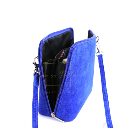 Ella Small Square Suede Crossbody Bag with Detachable Straps