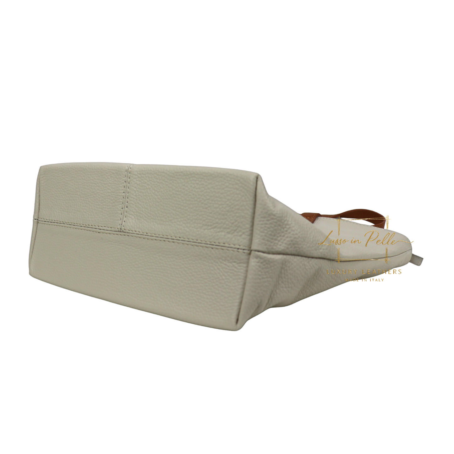 The Essential Tote (Handmade Italian Leather Shoulder Bag Tan Handle)