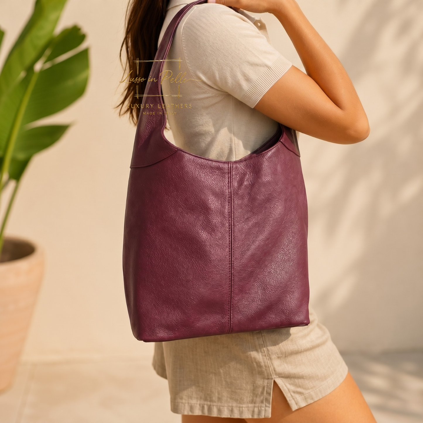 Cali Genuine Leather Hobo Bag Everyday Practical Leather Tote Bag