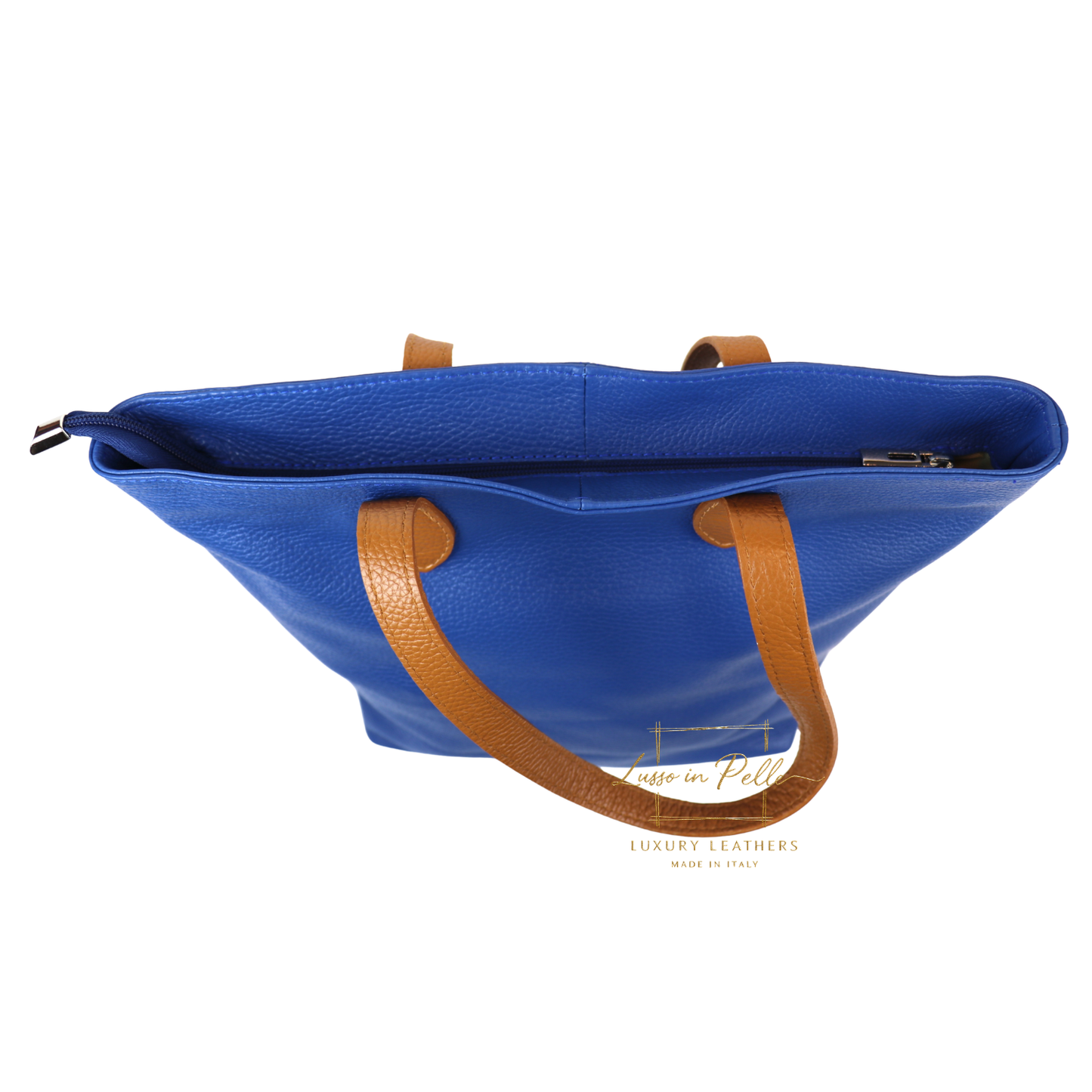 The Essential Tote (Handmade Italian Leather Shoulder Bag Tan Handle)