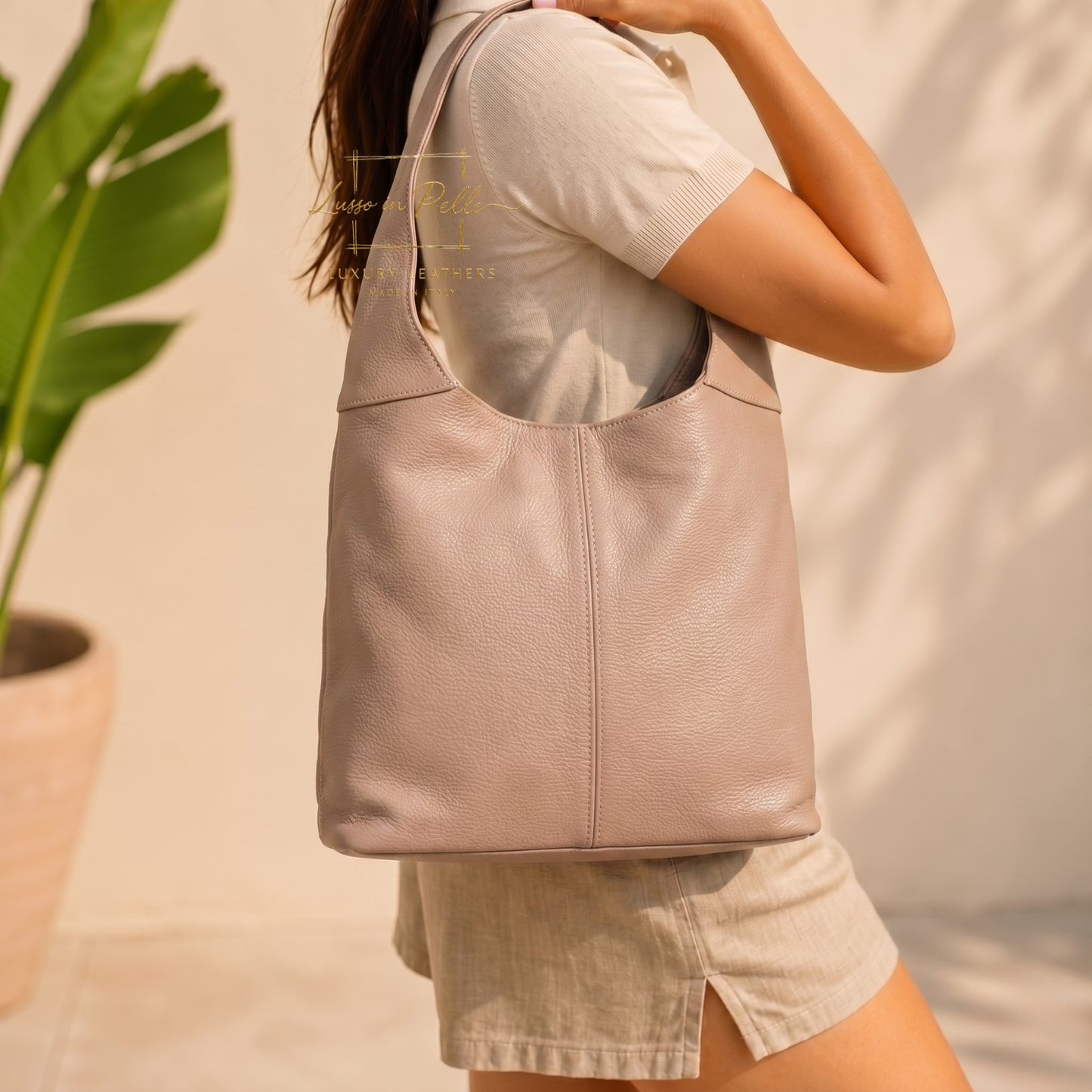 Cali Genuine Leather Hobo Bag Everyday Practical Leather Tote Bag