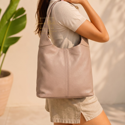 Cali Genuine Leather Hobo Bag Everyday Practical Leather Tote Bag