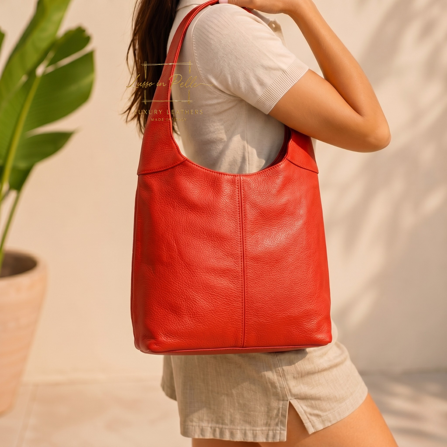 Cali Genuine Leather Hobo Bag Everyday Practical Leather Tote Bag