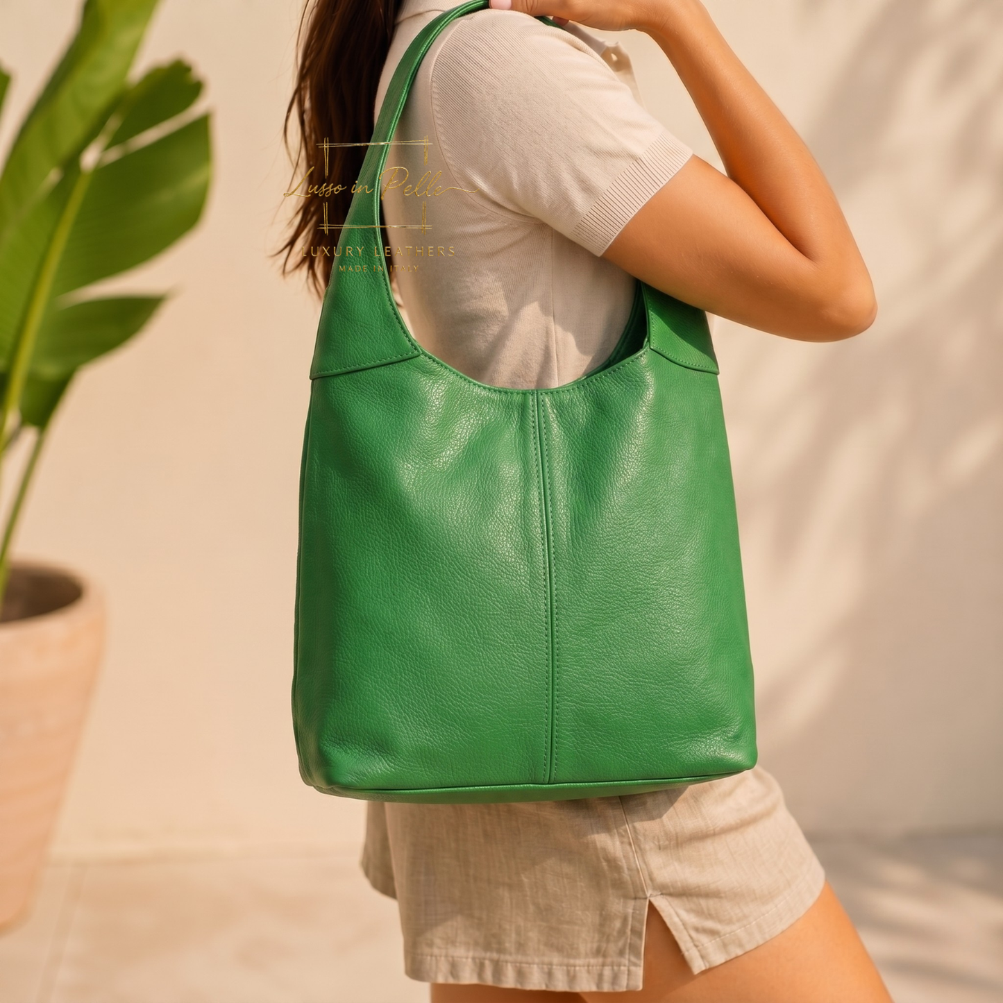 Cali Genuine Leather Hobo Bag Everyday Practical Leather Tote Bag