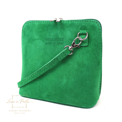 Ella Small Square Suede Crossbody Bag with Detachable Straps