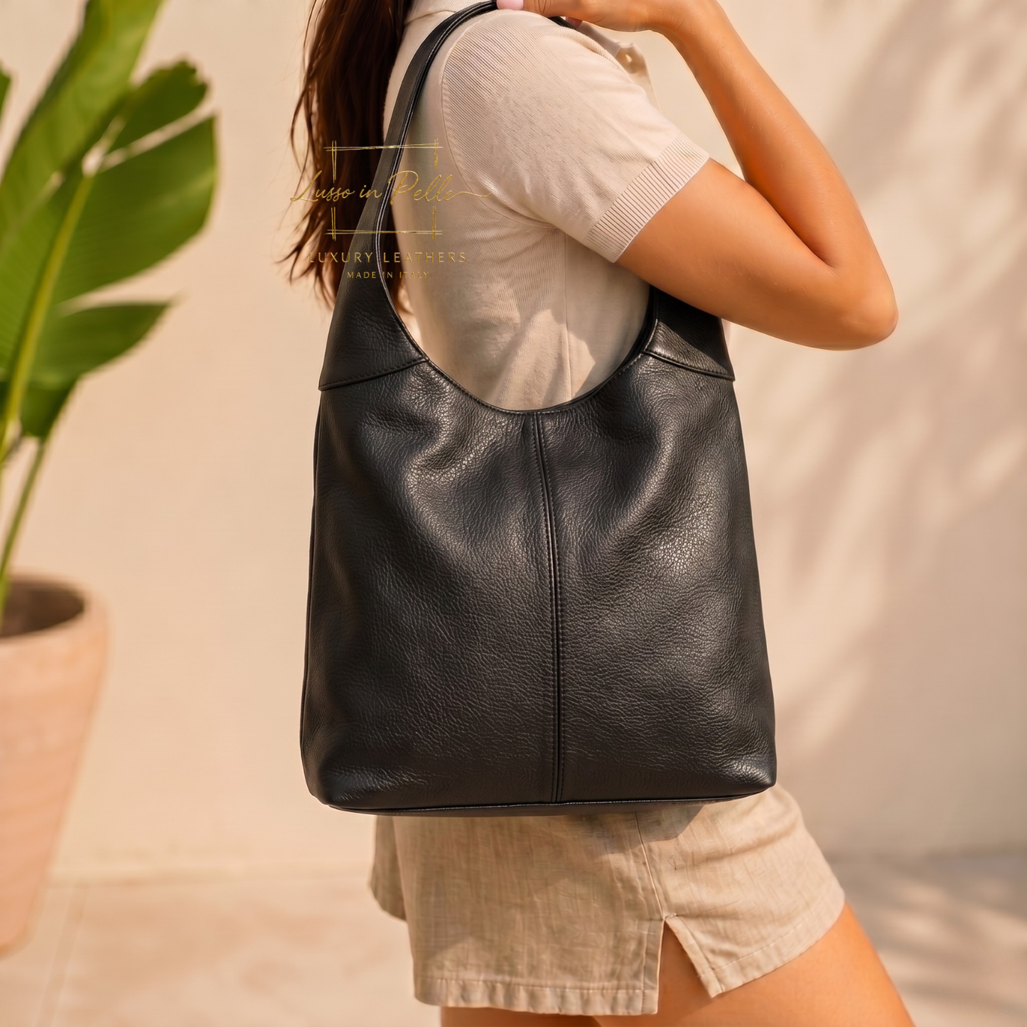 Cali Genuine Leather Hobo Bag Everyday Practical Leather Tote Bag