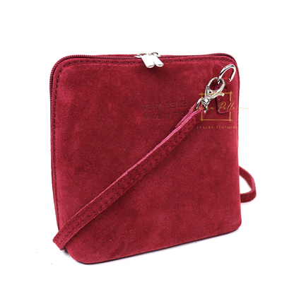 Ella Small Square Suede Crossbody Bag with Detachable Straps