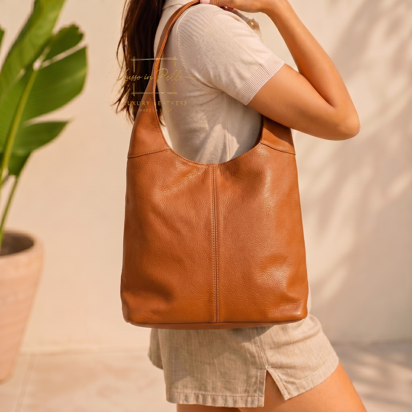 Cali Genuine Leather Hobo Bag Everyday Practical Leather Tote Bag
