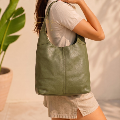 Cali Genuine Leather Hobo Bag Everyday Practical Leather Tote Bag