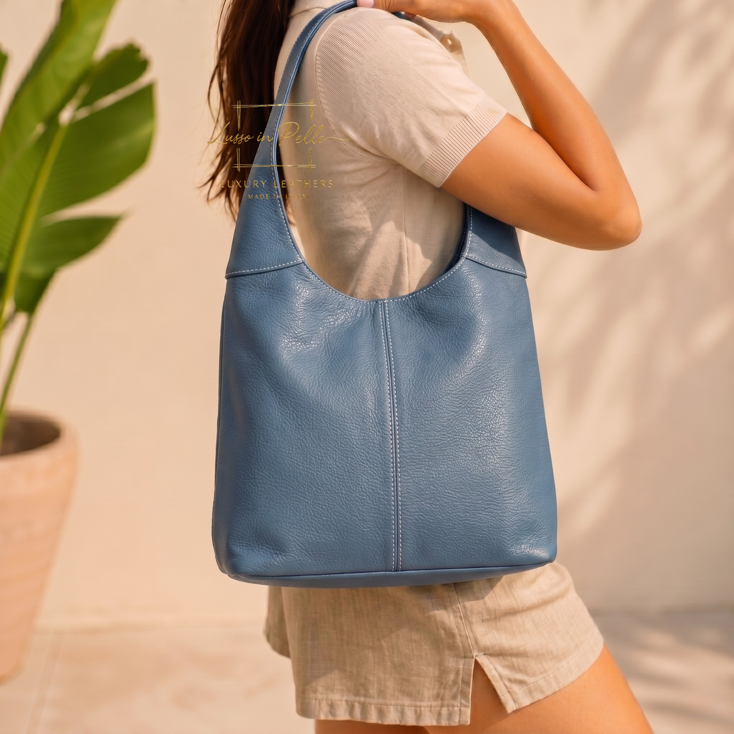 Cali Genuine Leather Hobo Bag Everyday Practical Leather Tote Bag