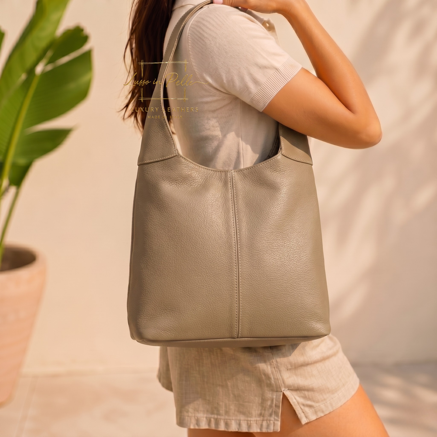 Cali Genuine Leather Hobo Bag Everyday Practical Leather Tote Bag